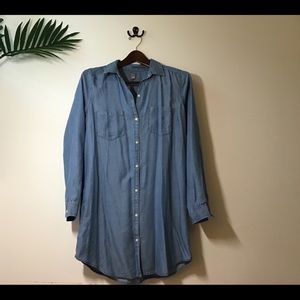 Aerie denim shirt dress size small
